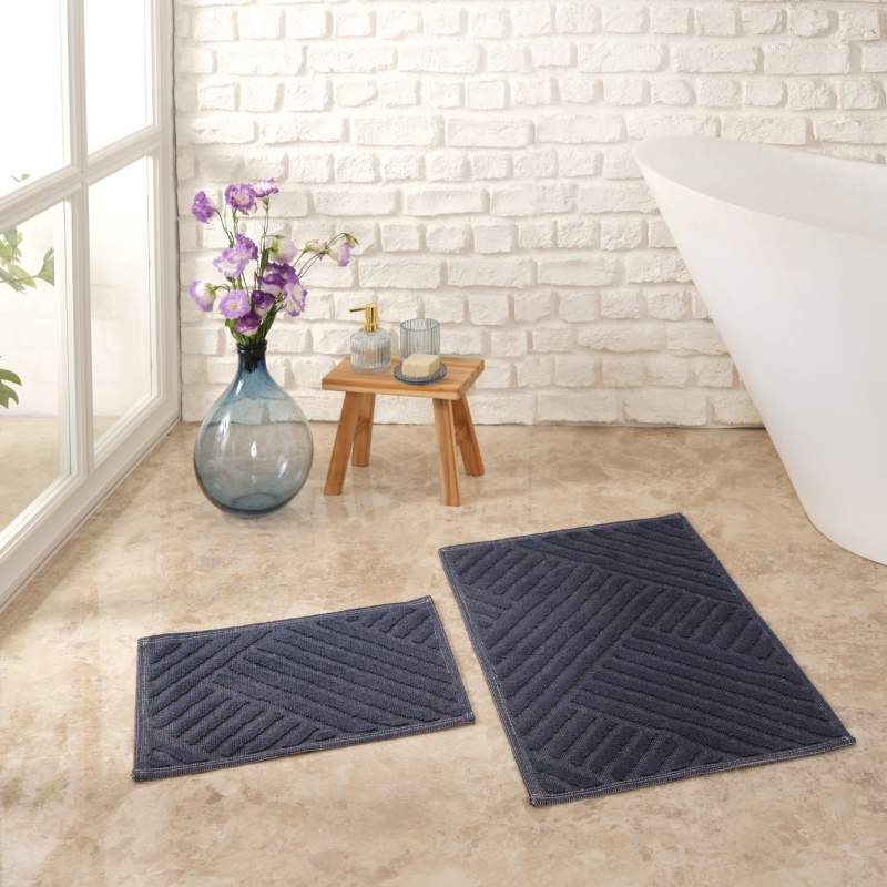 Karaca Home Kelly Line Indigo Mat Set Karaca Home Kelly Line Indigo Mat Set