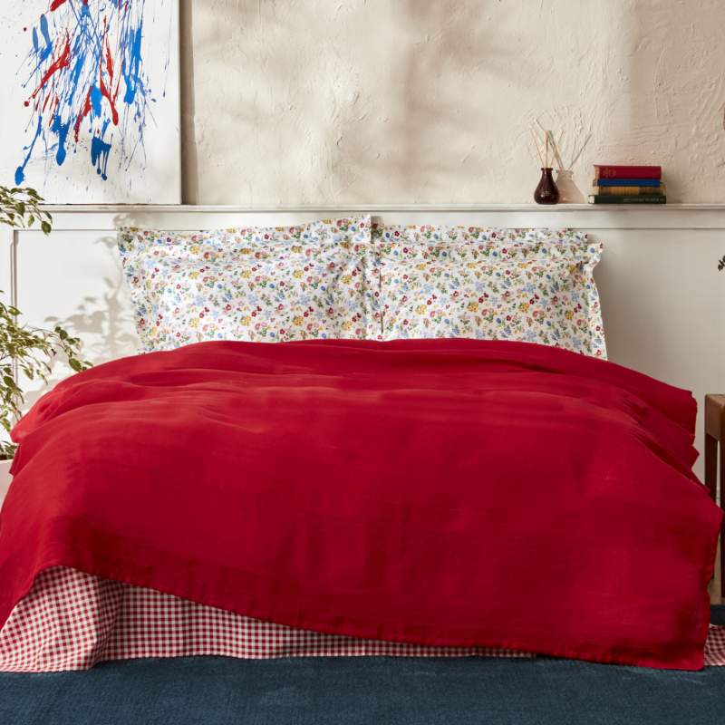 Karaca Home Noya 100% Cotton Double Pique Set Red