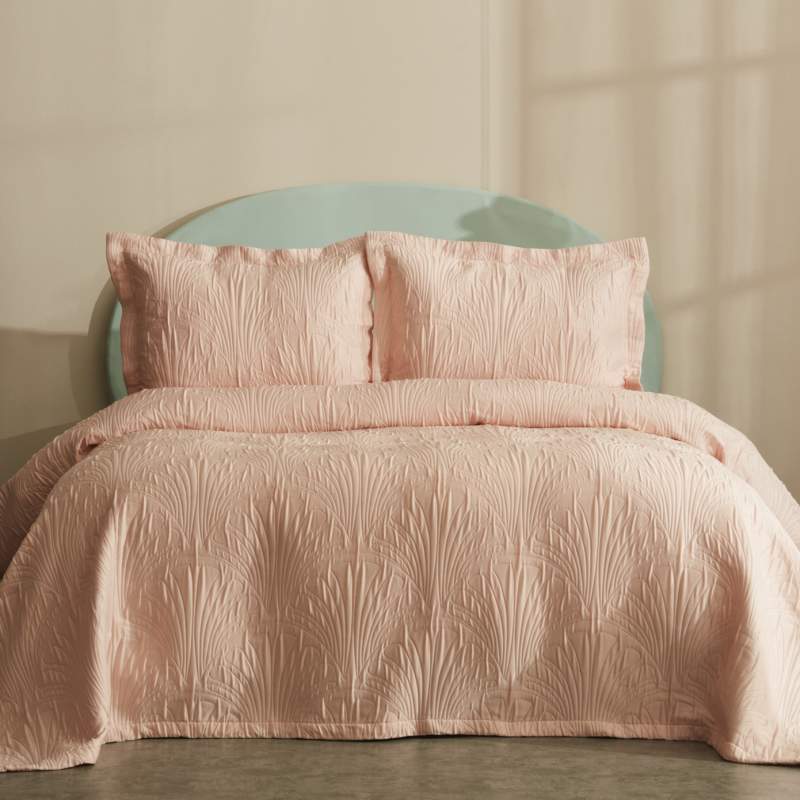 Karaca Home Sunset Double Bedspread Salmon