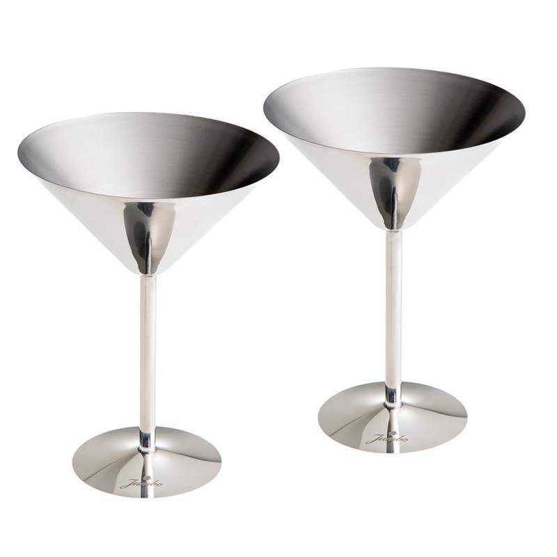 Jumbo Glory 8 Steel Set of 2 Martini Glasses