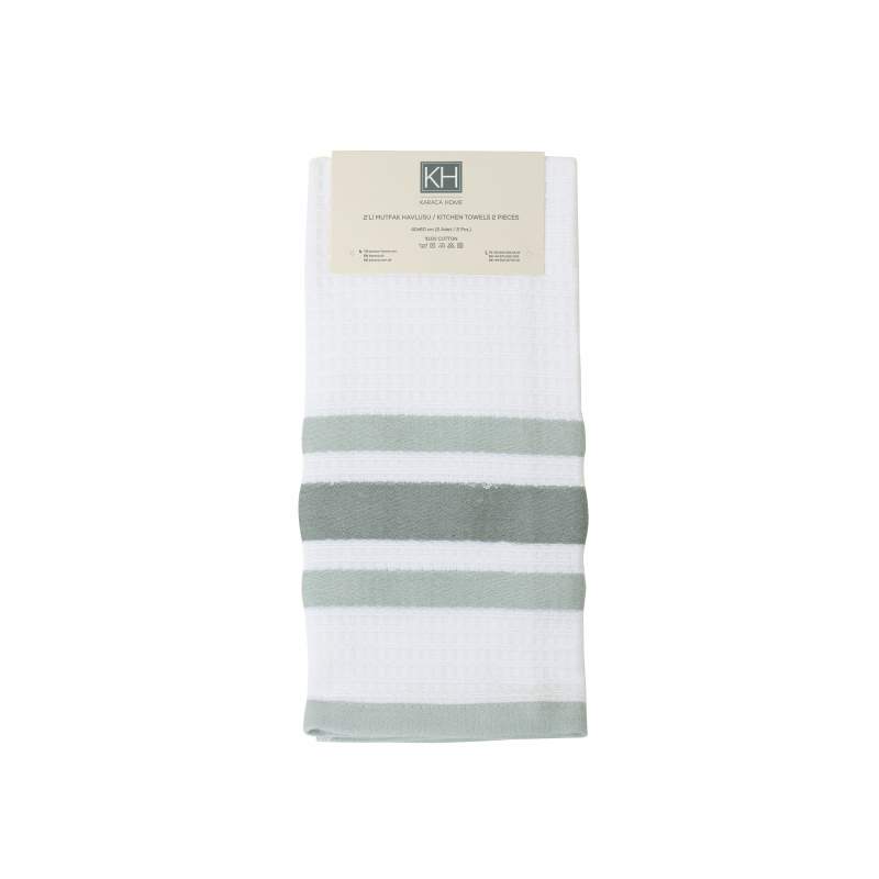 Karaca Home Swiss Green 100% Cotton Kitchen Towels 2-pack 60x40 cm Karaca Home Swiss Green 100% Cotton Kitchen Towels 2-pack 60x40 cm