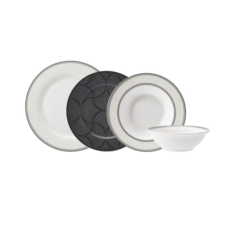 Karaca Hera 24 Pcs Porcelain Dinnerware Set for 6 Persons