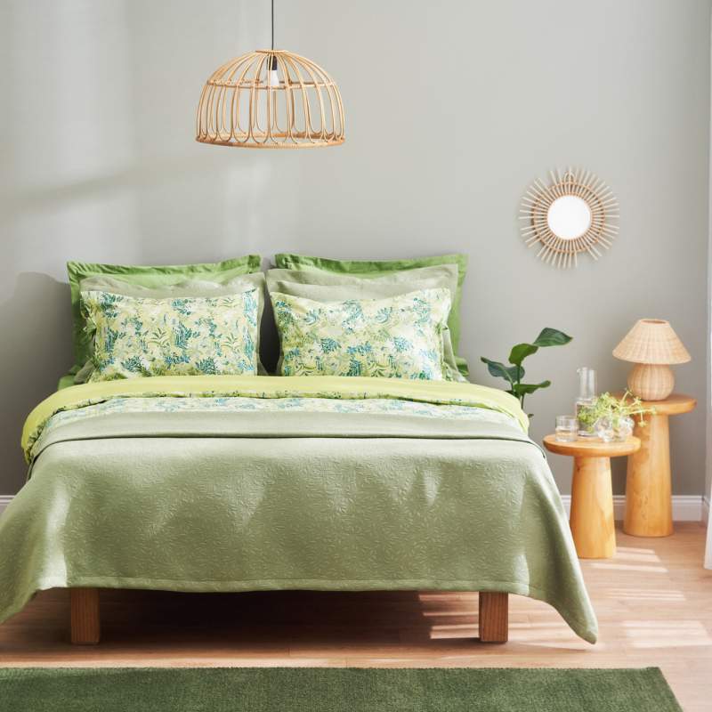 Karaca Home Artemis 100% Cotton Duet Set Double Green