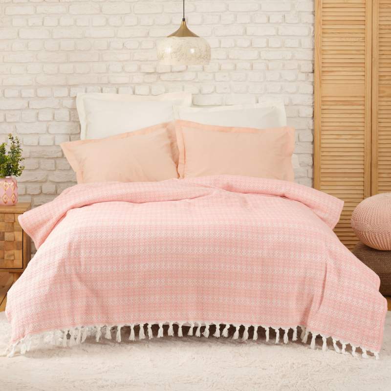 Karaca Home Destina Light Pink Double Pique Karaca Home Destina Light Pink Double Pique