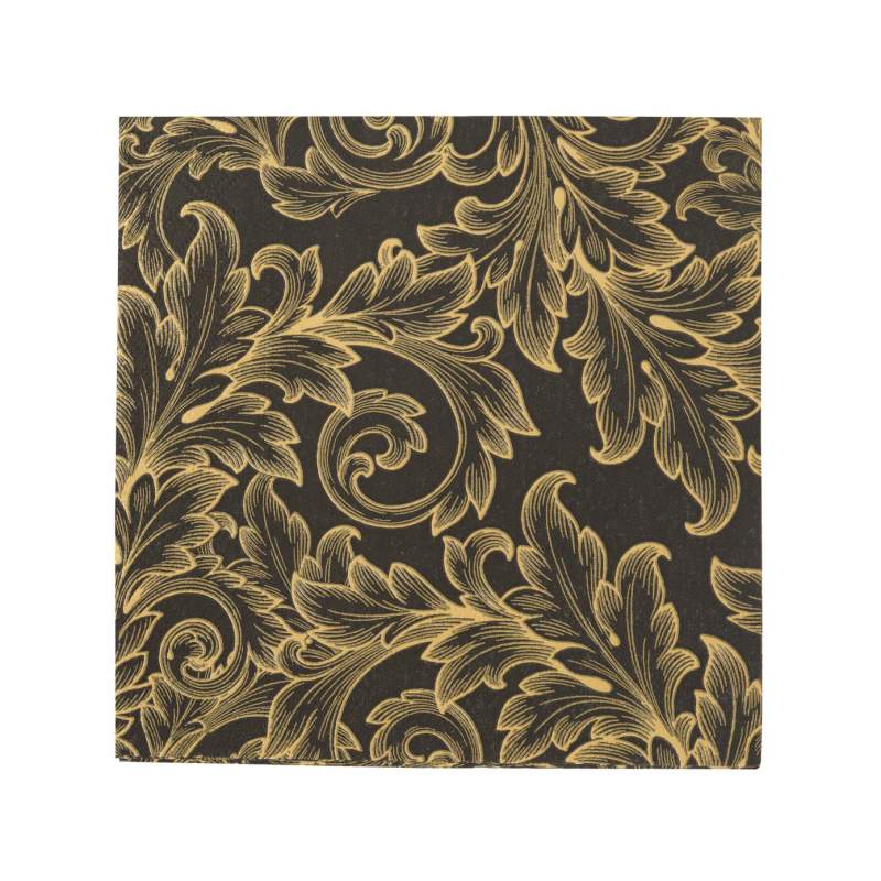 Karaca Home New Year Baroque Black-Gold 20 Pcs Paper Napkin