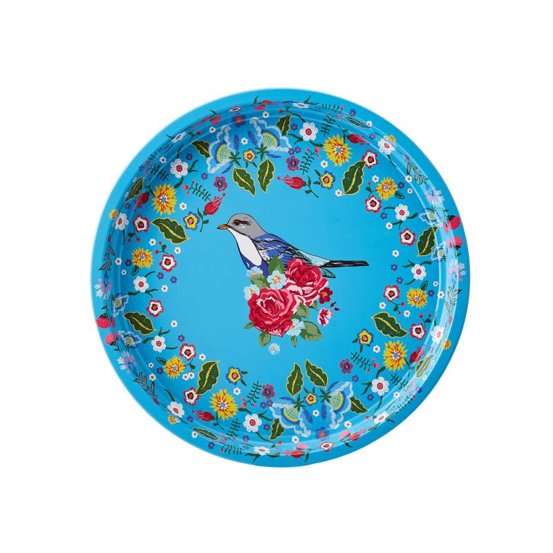 Karaca Flores Blue Tray 35 cm