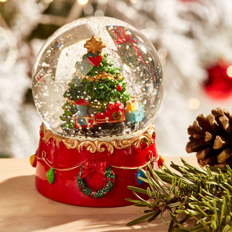 Karaca Home Tree With Train Snow Globe