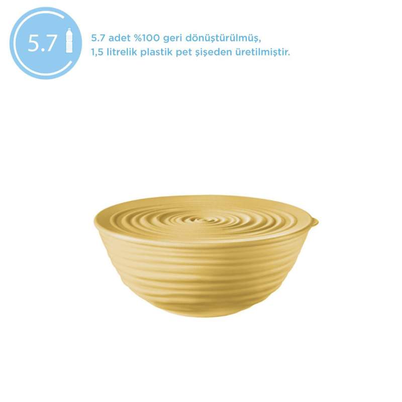 Guzzini Tierra M Salad Bowl with Lid - Yellow