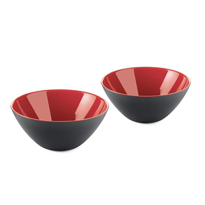 Guzzini My Fusion 2 Pcs Bowl Black Red 12 Cm