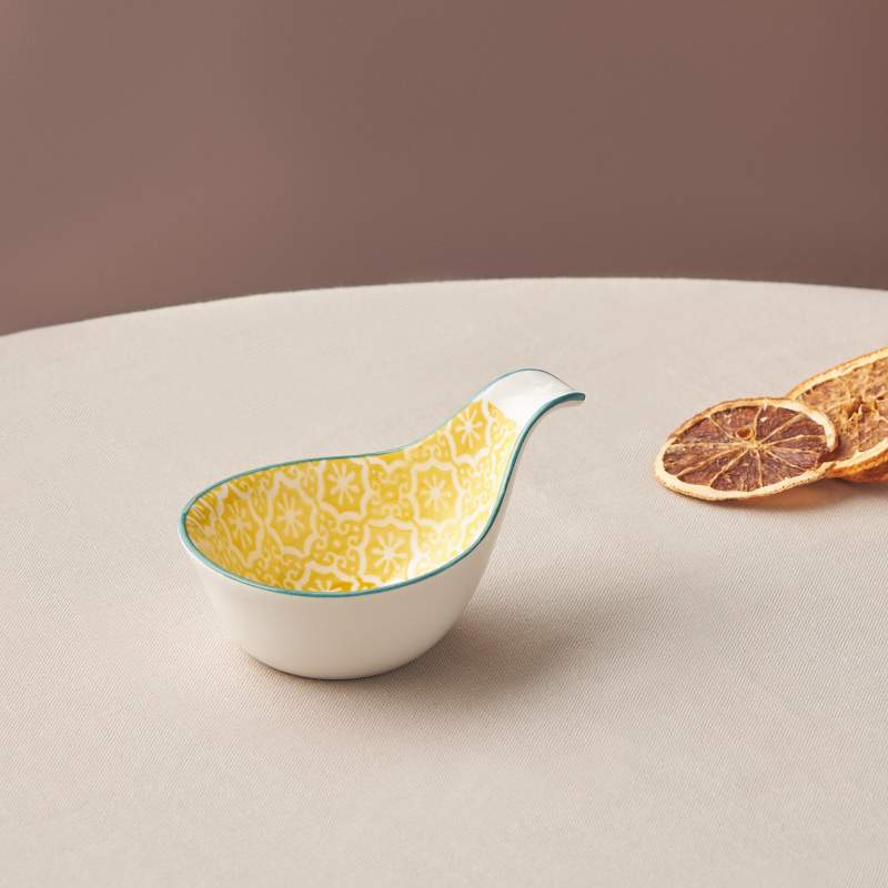 Karaca Floral Yellow Drop Cookie/Sauce Bowl 10 cm