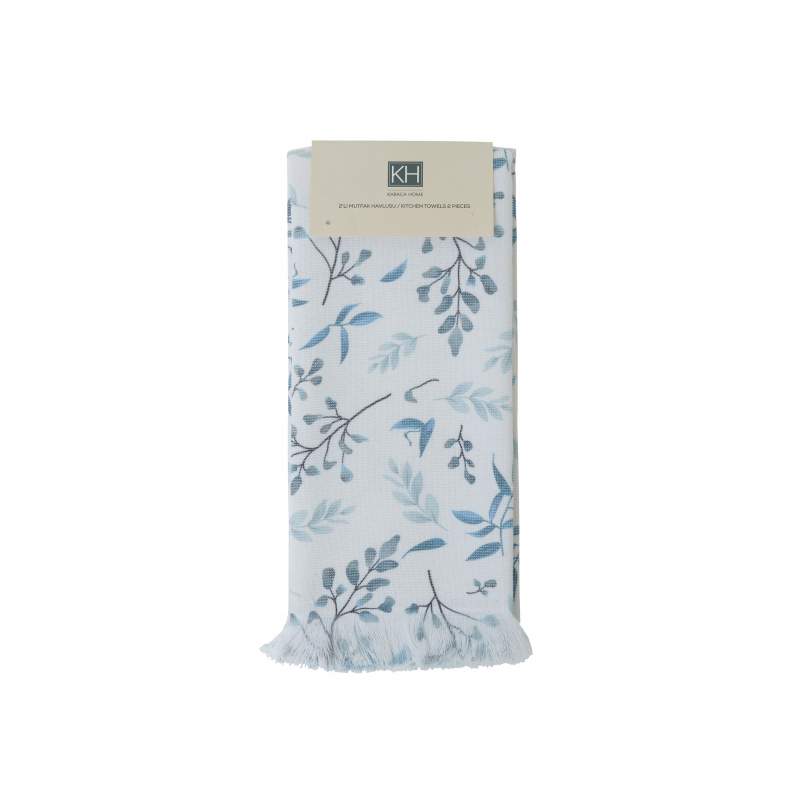 Karaca Home Garden Blue 100% Cotton Kitchen Towels 2-pack 60x40 cm