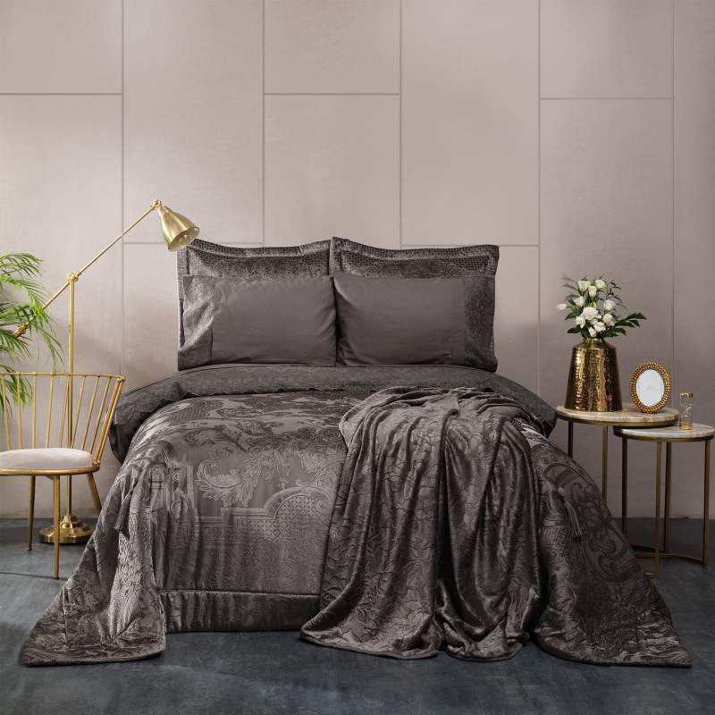 Karaca Home Valeria Best Anthracite 8 Pieces Anthracite Dowery Set Karaca Home Valeria Best Anthracite 8 Pieces Anthracite Dowery Set