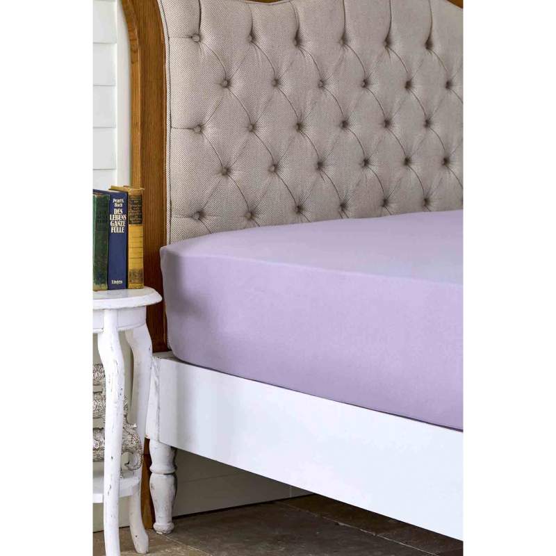 Karaca Home Lilac 100% Cotton Flat Sheet 240 cm x 260 cm
