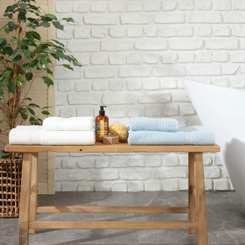 Timeless Maren Ecru-Blue 4 Pcs Family Bath Set