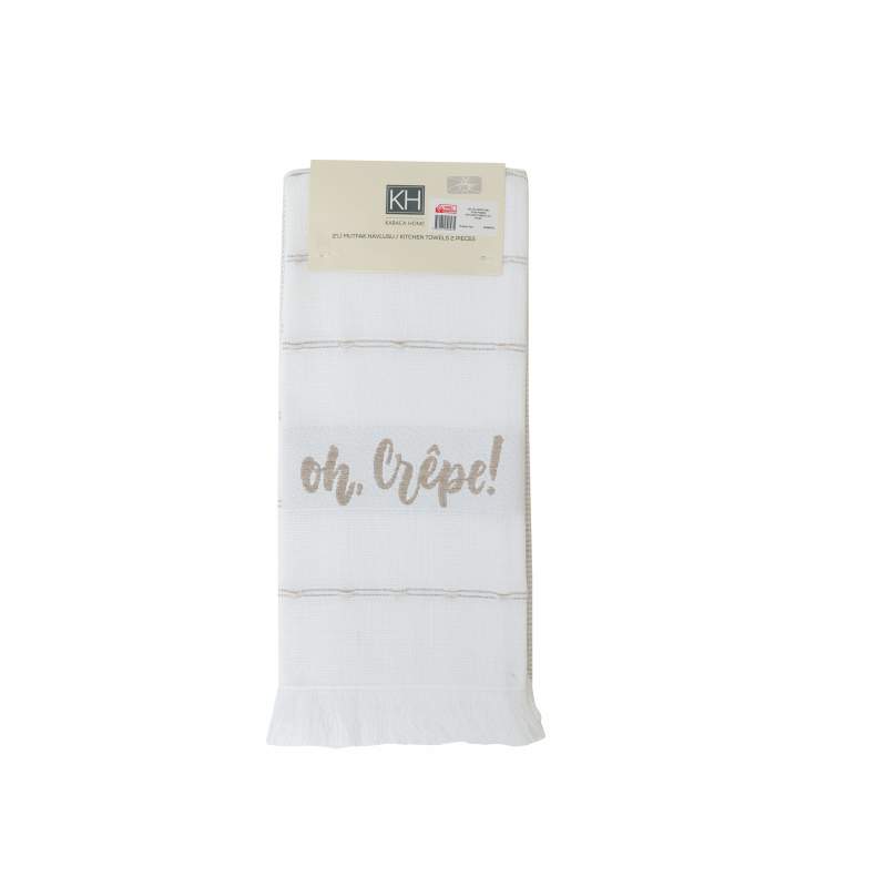 Karaca Home Oh Crepe 100% Cotton Kitchen Towel 2 60x40 cm Karaca Home Oh Crepe 100% Cotton Kitchen Towel 2 60x40 cm