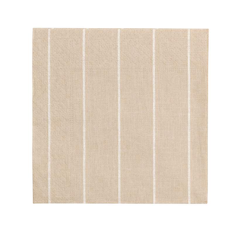 Karaca Home Cream Striped Paper Napkin 20 pcs 24x24 cm Karaca Home Cream Striped Paper Napkin 20 pcs 24x24 cm