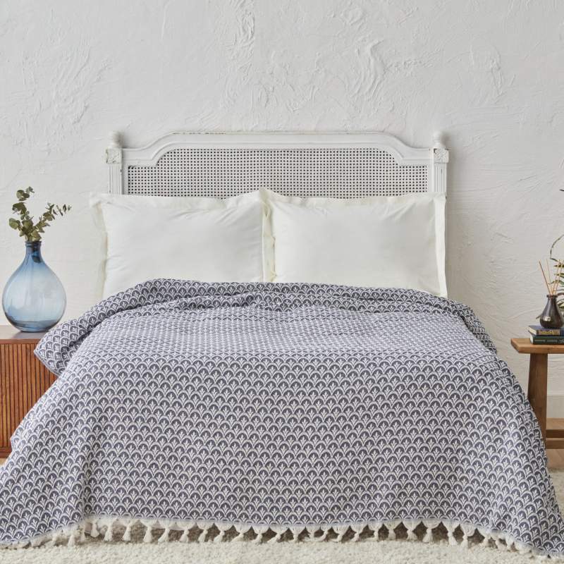Karaca Home Cordoba Double Pique 200x230 cm Indigo