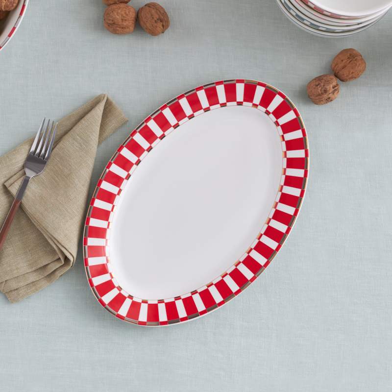 Karaca Aries Red Boat Plate 31 cm