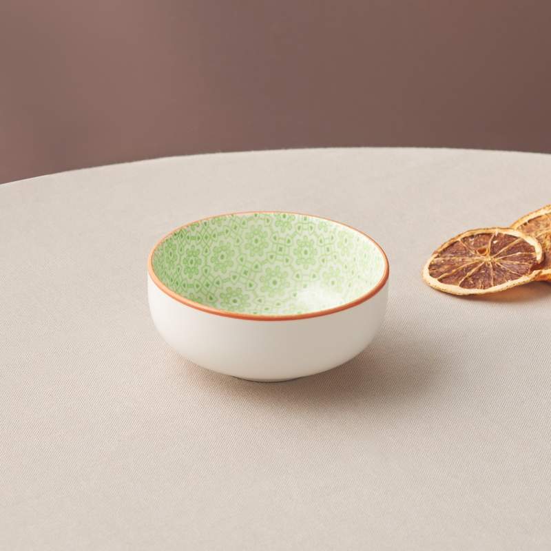 Karaca Floral Green Round Cookie Bowl 10 cm