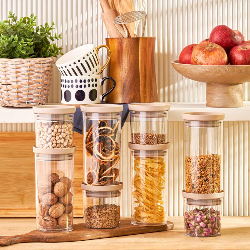 Emsan Arya 8 Pcs Storage Container Beige