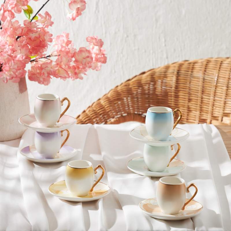 Karaca Candy Set of 6 Coffee Cups 90 ml