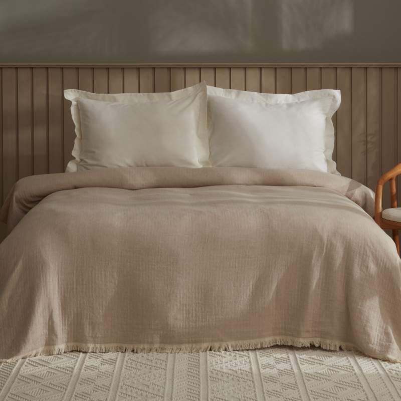 Karaca Home Kimber Muslin Double Pique 200x230 cm Beige Karaca Home Kimber Muslin Double Pique 200x230 cm Beige