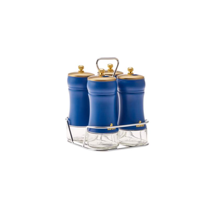 Karaca Blue Berry 5 Pieces Glass Spice Set
