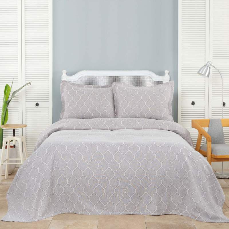 Karaca Home Birisa Gray Double Bedspread Set