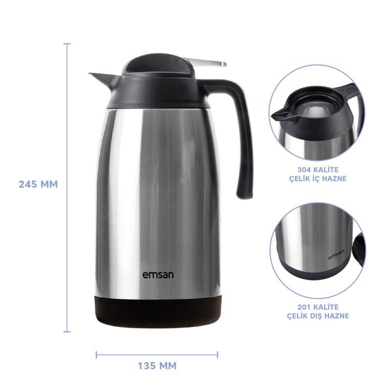 Emsan New Vega Thermos Inox 1.5 Liter