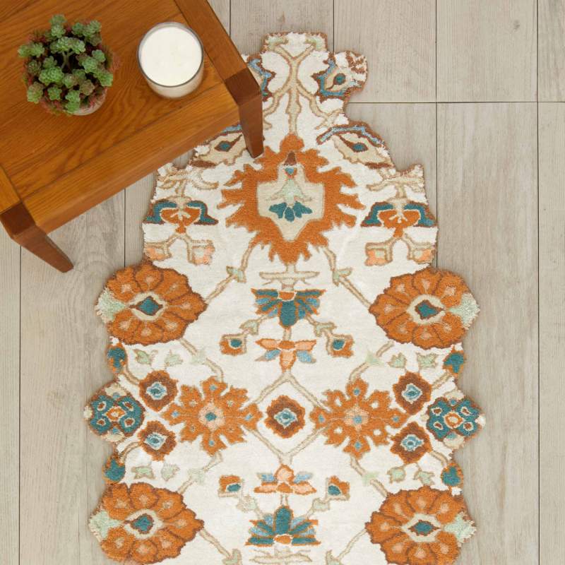 Cashmere Carpet Handmade Garden Earthy Serenity 76x145 cm