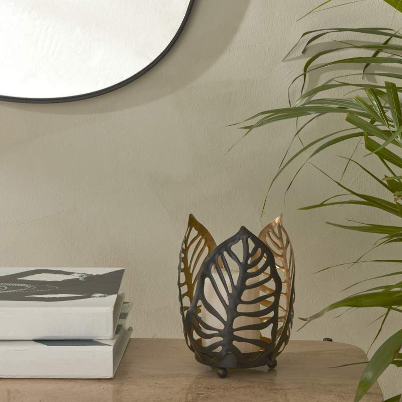 Karaca Home Timber Candle Holder 12x12x15 cm Metal