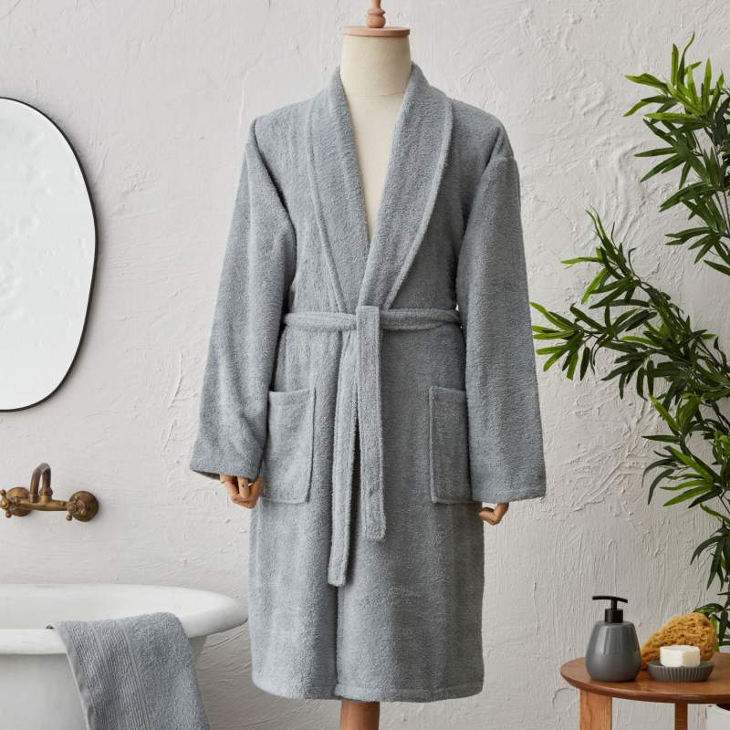 Karaca Home Lottie 100% Cotton Bathrobe L/XL Anthracite