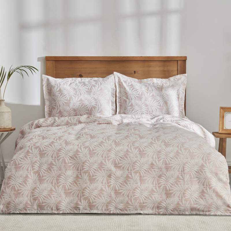 Karaca Home Plant Single Bedspread Powder