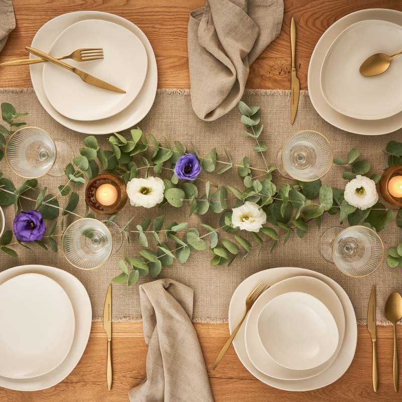 Emsan New Age Stoneware 24-Piece Dinnerware Set for 6 Persons