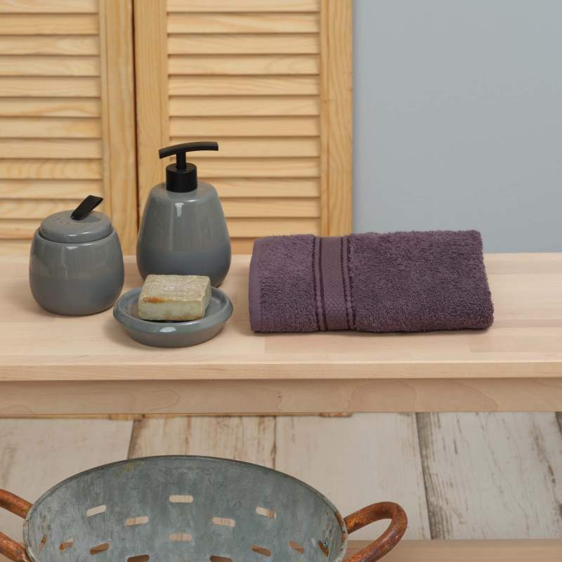 Karaca Home Daily Soft 100% Cotton Face Towel 50x90 cm Anthracite