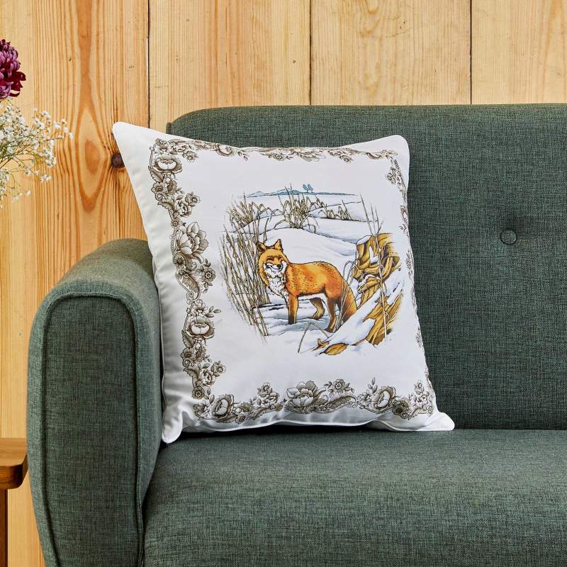 Karaca Home Legend Grove Fox Filled Pillow 45x45 cm Karaca Home Legend Grove Fox Filled Pillow 45x45 cm