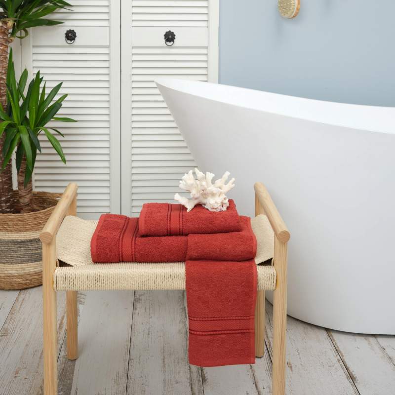 Karaca Home Daily Soft 100% Cotton Bath Towel 70x140 cm Terracotta Karaca Home Daily Soft 100% Cotton Bath Towel 70x140 cm Terracotta
