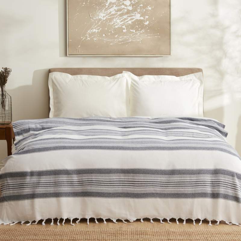 Karaca Home Sword Double Peshtemal Pique Blue Karaca Home Sword Double Peshtemal Pique Blue