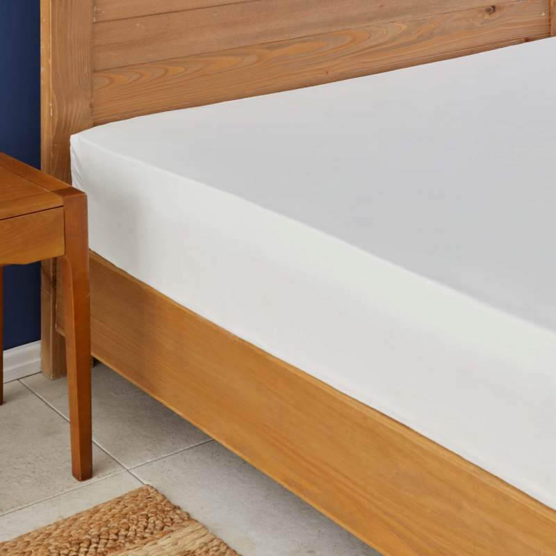 Nautica Home White 100% Cotton Single Fitted/Elastic Bed Sheet