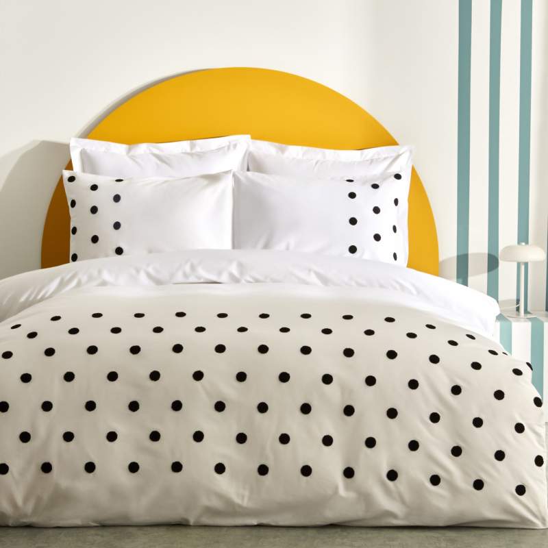 Karaca Home Dots 100% Cotton Double Duvet Cover Set White Karaca Home Dots 100% Cotton Double Duvet Cover Set White