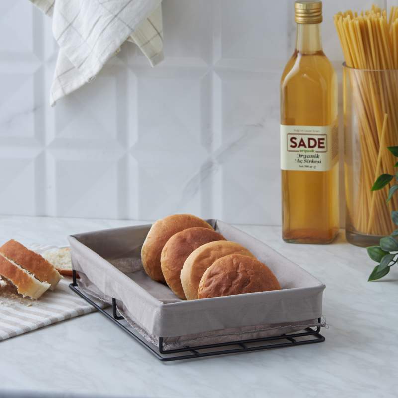 Karaca Fable Gray Bread Basket Large