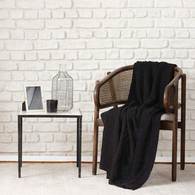 Karaca Home Dio Black Tv Blanket 130x170 cm Karaca Home Dio Black Tv Blanket 130x170 cm