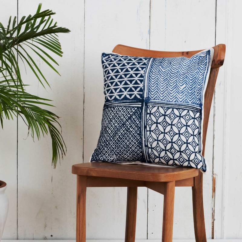 Karaca Home Costore Printed Throw Pillow 35x55 cm Blue