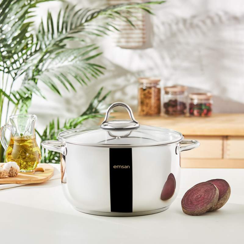 Emsan Master Steel Deep Pot 28 cm