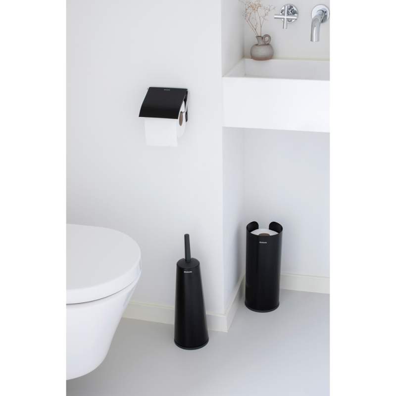 Brabantia Classic Matt Black Toilet Paper Holder