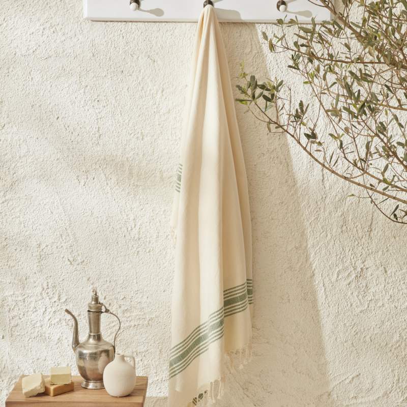 Karaca Home Minka 100% Cotton Peshtemal 90x160 cm Khaki