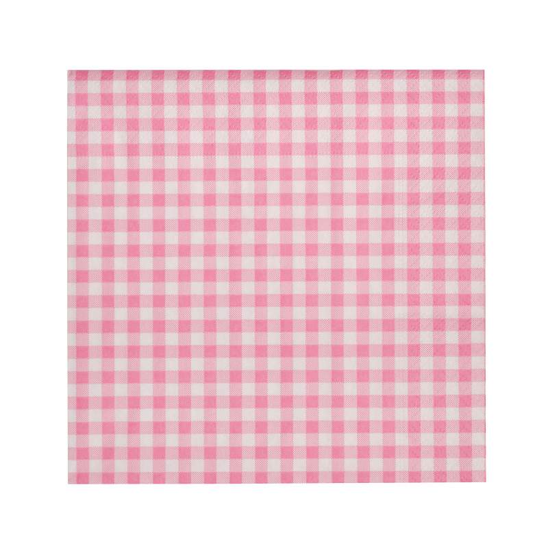 Karaca Home Plaid 20 Pcs Paper Napkin 33x33 cm Pink