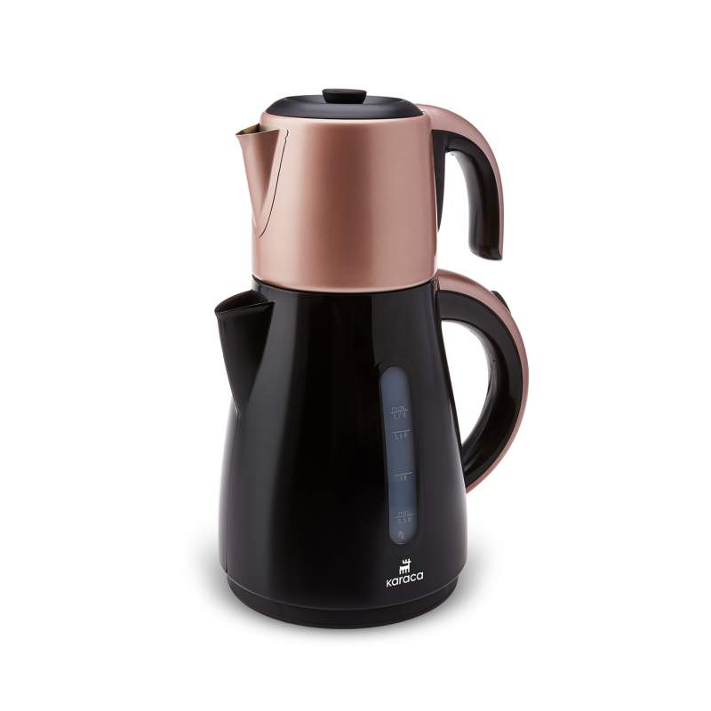 Karaca Daystar 2 in 1 Tea Maker with Steel Teapot Rosegold