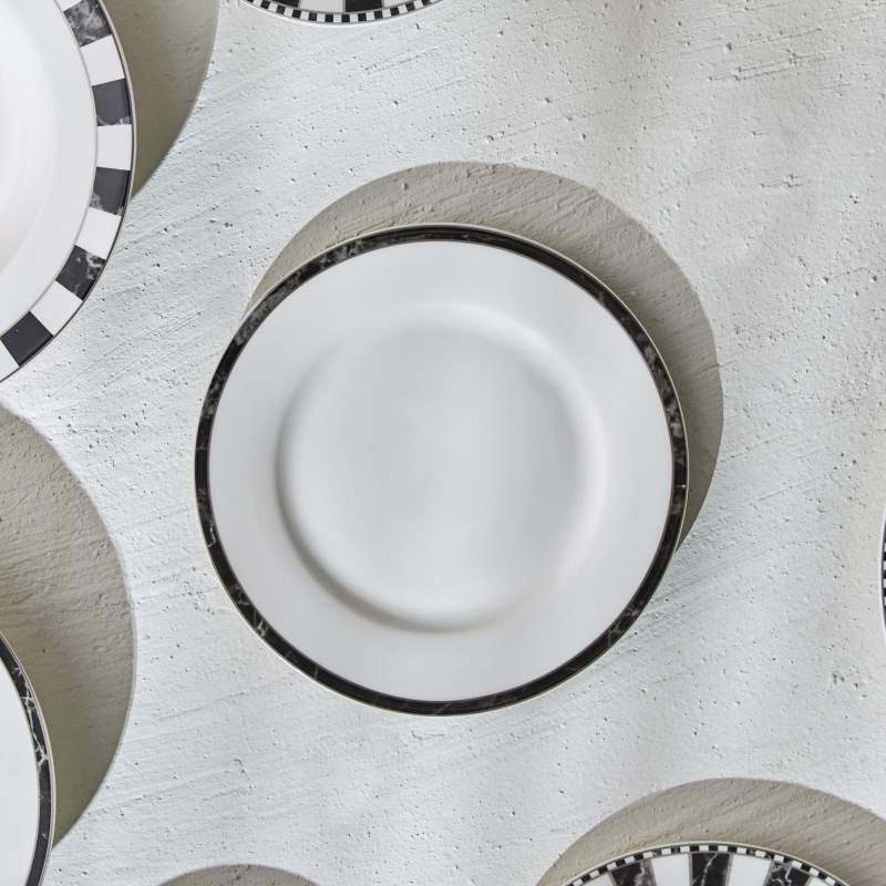 Karaca Checkered Porcelain Cake Plate 19 cm