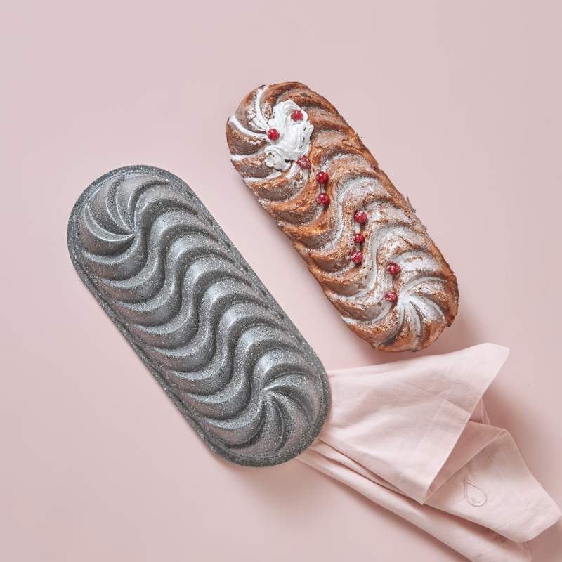 Emsan Bukle Baton Cake Mold Gray